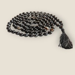 Sulemani Mala Original 108+1 Beads Natural Black Agate 